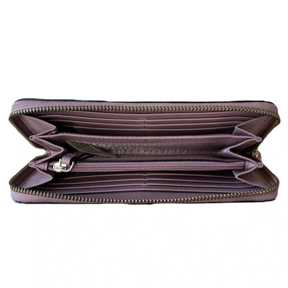 Kate Spade Newbury Lane Neda Zip Around Wallet Clutch Rose Pink Gold Wallet